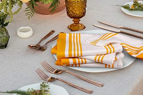 Urban Villa Kitchen Towels Cotton Dish Towels 20”x30” Yellow Wht - Image 4