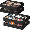 Lifewit Under Bed Shoe Storage Organizer 2 Pack, 4.3 Inches Profile Fabric by Lifewit