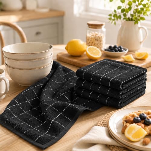 Kitinjoy 100% Cotton Terry Kitchen Towels, 13”x 28” - Image 3