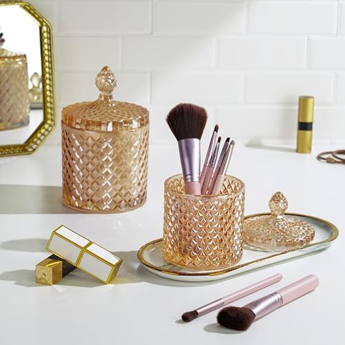 2 Pack Glass Qtip Holder, Apothecary Jars - Image 4
