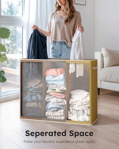 SOLEDI 180L 3-Section Laundry Hamper - Image 4