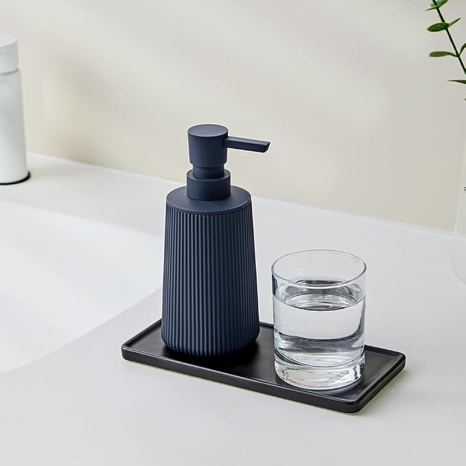 Small Soap Dispenser for Bathroom and Kitchen Matte Blue | Modern Farmhouse - Image 2