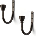 Farmhouse Curtain Holdbacks 2 Pack, Metal Curtain Side Holders by SIXZOONM