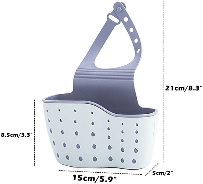 EC ELEGANTCHARM Kitchen Sink Caddy Sponge Holder Silicone Plastic Soap Holder - Image 2