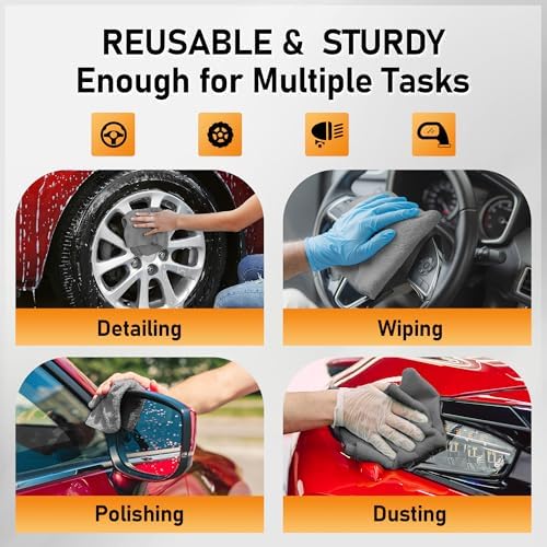 Microfiber Cleaning Cloth Roll, 75 Pack Tear Away Microfiber Towels, Reusable - Image 5