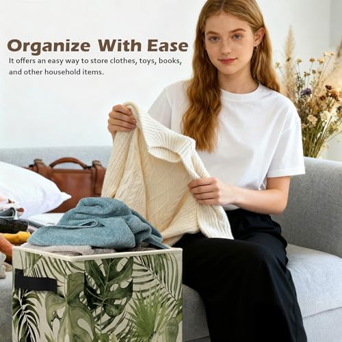 Boho Tropical Botanical Storage Box Bins, Decor - Image 5
