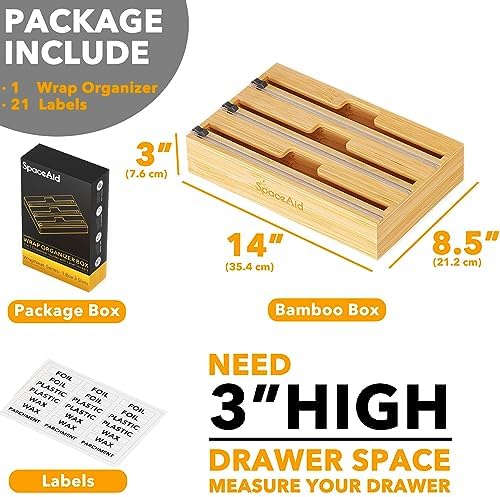 SpaceAid WrapNeat 3 in 1 Wrap Organizer - Image 6
