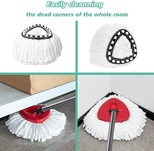 8PCS Spin Mop Replacement, 100% Microfiber, Machine Washable, 360° Rotation - Image 6