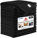 Microfiber Cleaning Cloth, 12 Pack Black Cleaning Rags, Reusable Microfiber by HOMERHYME