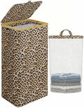 IEGrow Laundry Hamper with Lid, 110L Laundry Basket with Bag, Leopard Print by iEGrow