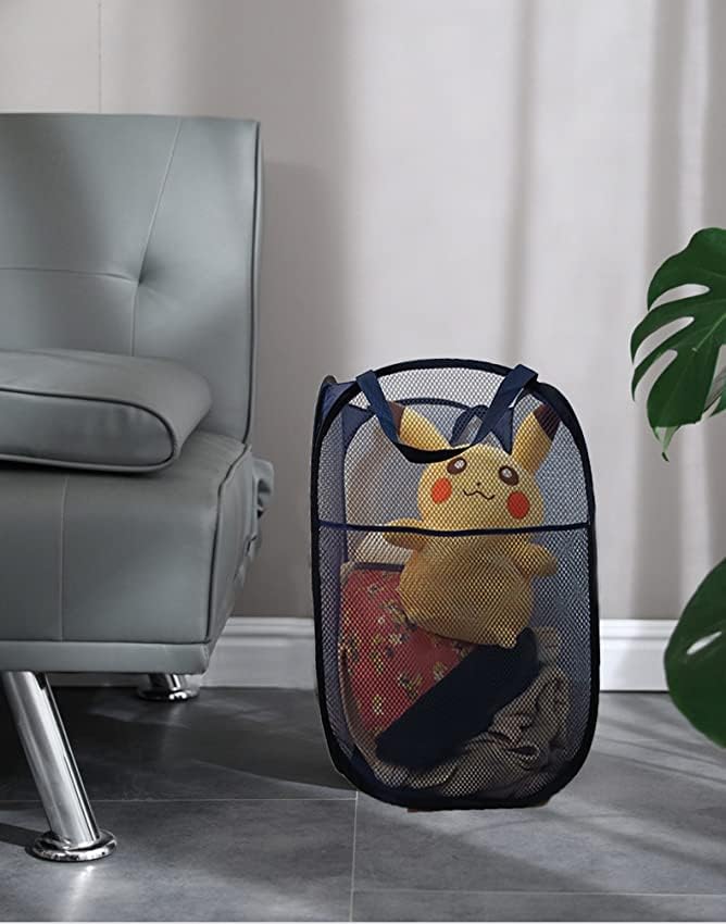 2 Pack Pop Up Laundry Hampers, Collapsible Mesh Laundry Basket, Foldable - Image 5