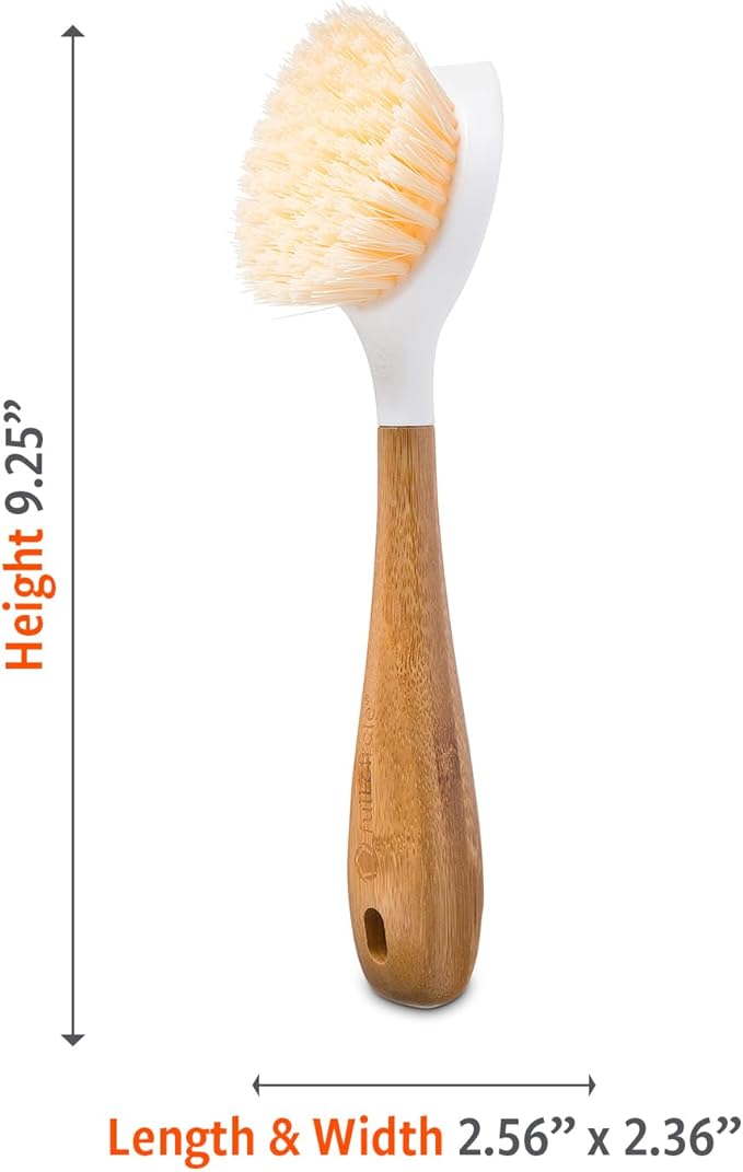 Full Circle Daily Dish Brush, Bamboo Grip & Strong Bristles - Image 6