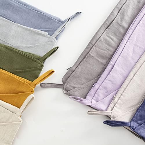 Amazhiyu Pure Linen Over The Door Laundry Hanging Hamper Bag - Image 6