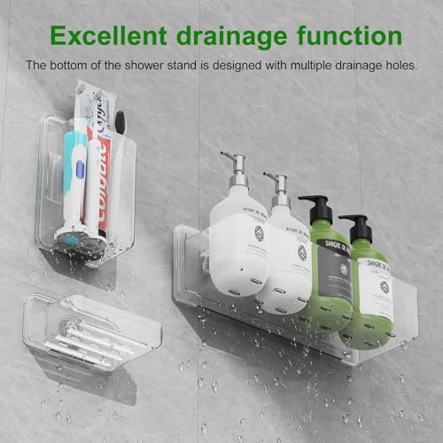Adhesive Shower Caddy Shower Shelves Bathroom Organizer and Storage - Image 6