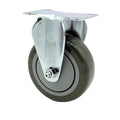 Service Caster Brand Replacement Caster for Uline Caster H-5539R-Rigid Top Plate Caster with 4 Inch Gray Polyurethane Wheel-Light Duty Replacement Caster-Fits Carts, Dollies and Poly Box Trucks H-1956