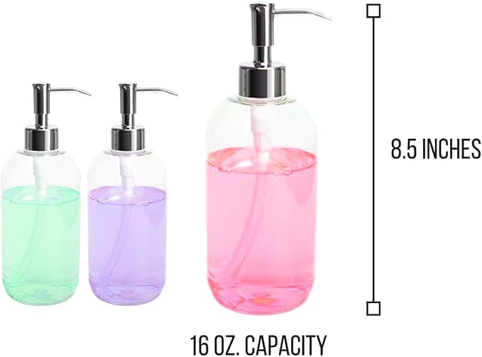 Refillable Clear Soap Dispenser Bottles - Image 8