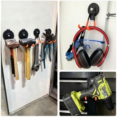 MUTUACTOR Magnetic Hooks, Non-Slip Rubber Coated Utility Magnetic Hooks - Image 6
