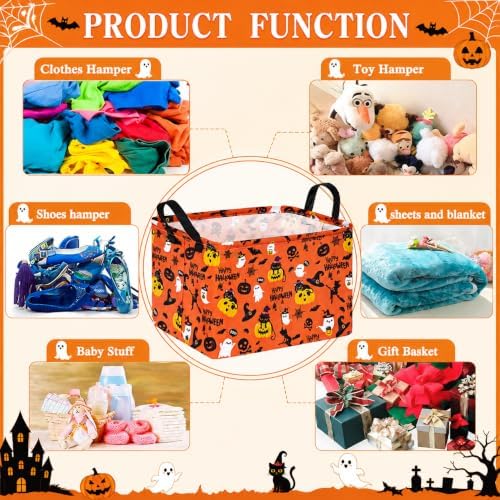 Halloween Pumpkin Ghost Storage Basket - Image 5