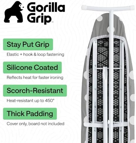 GORILLA GRIP Padded Ironing Board Cover, 15x54 Dots - Image 2