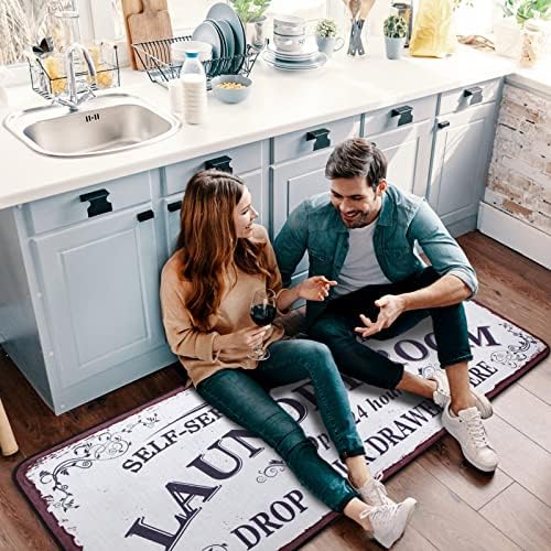 Laundry Room Long Rug Area Rug Non-Slip Floor Mat Waterproof Farmhouse Carpet - Image 3
