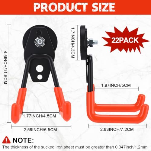 Landhoow 26 Pcs Large Magnetic Hooks Heavy Duty Garage Magnet Hooks Strong - Image 2