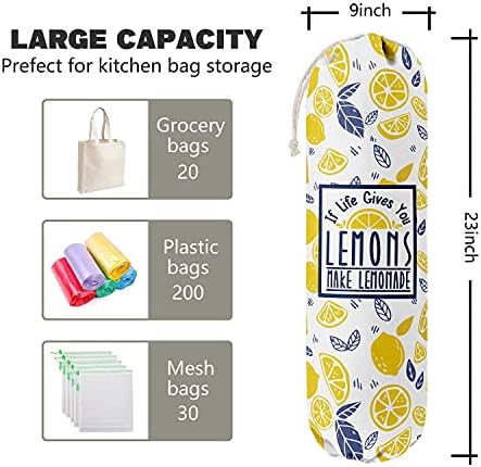 If Life Gives You Lemons Make Lemonade, Kitchen Grocery Bags Holder Container - Image 2