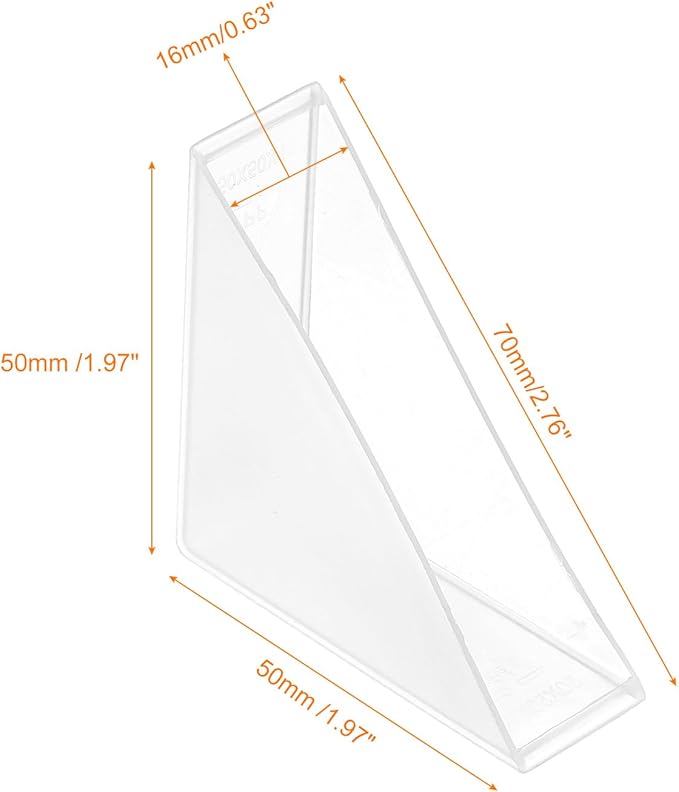 uxcell 20Pcs Plastic Corner Protectors 16x70mm Right Angle Shape Glass Corner Guards Cushion for Corner Protection of Glass, Mirror, Tile, White