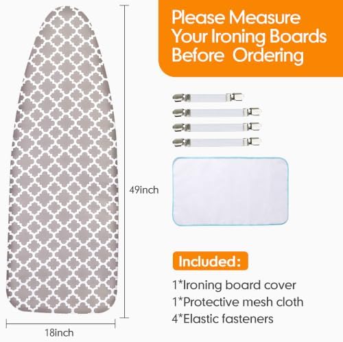 Ironing Board Cover and Pad, 18x49 Extra Wide, Scorch Resistant - Image 6