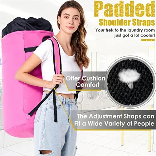 Backpack Laundry Bag, 115L Heavy Duty Extra Large College Laundry Backpack - Image 4