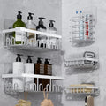 5-Pack Adhesive Shower Caddy for Bathroom & Home Decor White by Valdama