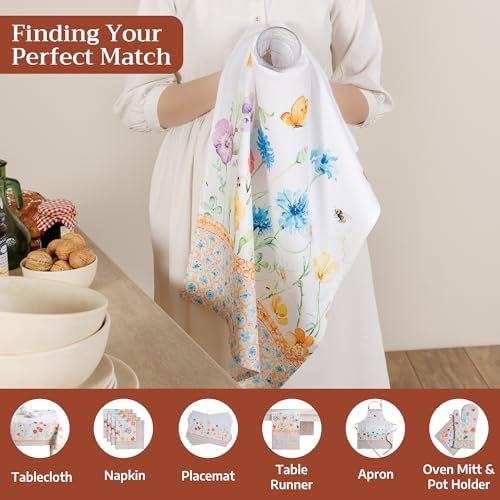 Maison d' Hermine Kitchen Towels Set of 3 Reusable 100% Cotton 27.50" x 20" - Image 4