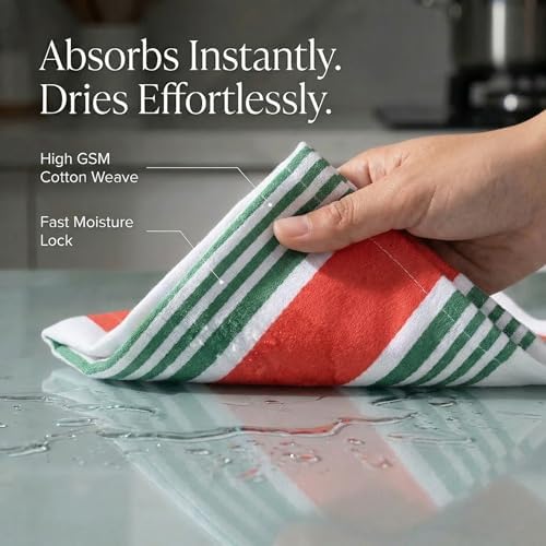 Urban Villa Kitchen Towels Cotton Dish Towels 20”x30” Christmas - Image 2