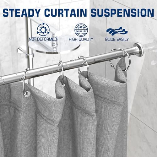 Shower Curtain Rings, 12 Pack Round Shower Curtain Hooks - Image 2