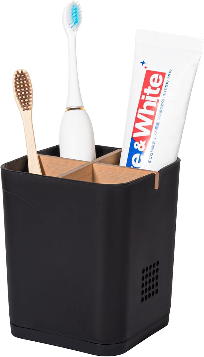 Electric Toothbrush Holder Tooth Brush and Toothpaste Organizer, Drainage Holes by Heagoale
