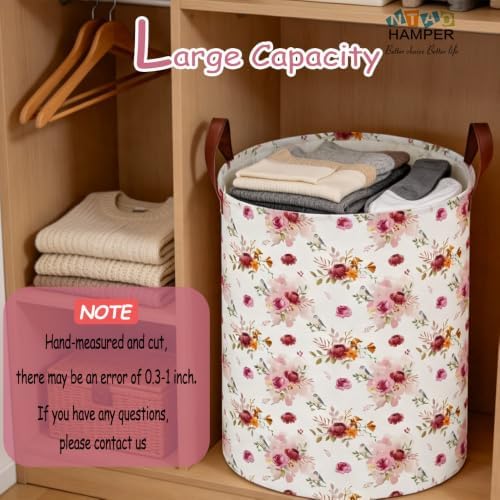 62L Vintage Rose Floral Laundry Hamper - Image 3