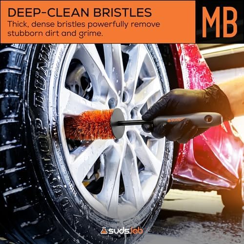 Suds Lab Mini Wheel Cleaning Brush, Dense Bristles - Image 7