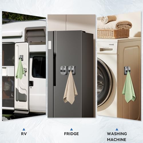 KIHOGEM 4Pcs Magnetic Towel Hook Holder - Image 6