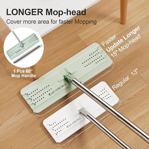 JOYMOOP Flat Mop System, Microfiber Mop and Bucket Set, Commercial & Household - Image 5