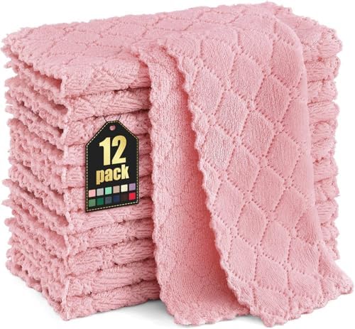 Homaxy 12 Pack Super Soft & Absorbent Dish Cloths by Homaxy