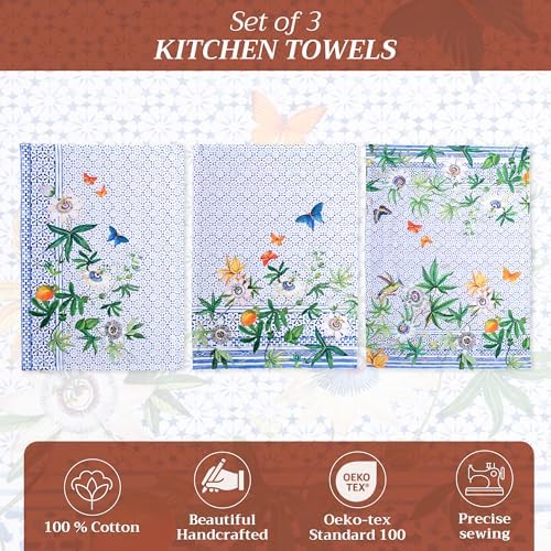 Maison d' Hermine Kitchen Towels Set of 3 Reusable 100% Cotton 27.50" x 20" - Image 2