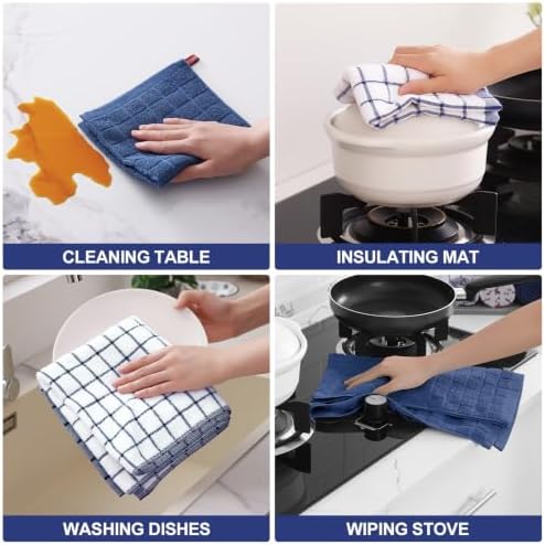 Homaxy Premium Cotton Kitchen Dish Cloths 12"x 12", 12 Pack - Image 5