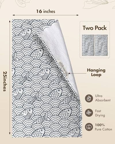 Miss Adola 370GSM Cotton Waffle Kitchen Towels - Image 4