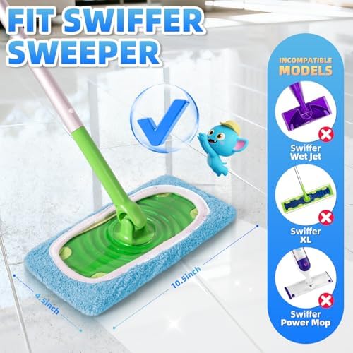 8 Pack Reusable Mop Pads for Swiffer, Microfiber Dry Sweeping Cloths - Image 2