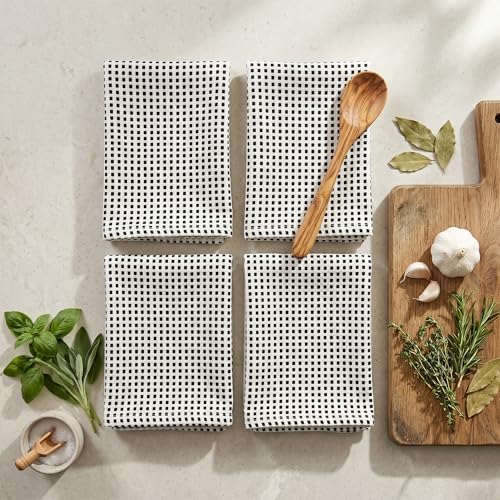 Urban Villa Christmas Dot Check Kitchen Towels Set of 6 20X30 Inches 100% - Image 2