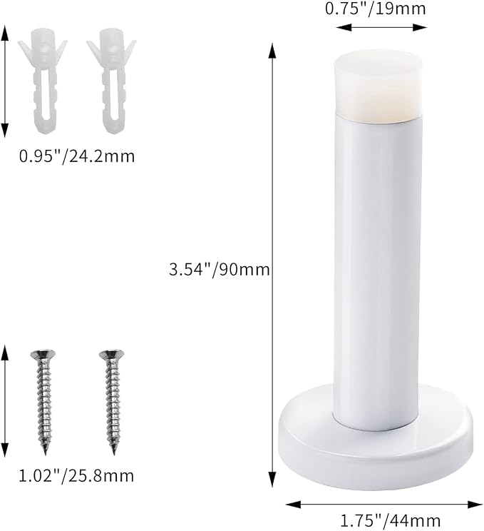 DOKU 10Pcs Door Stop, 3.5 Inch Heavy Duty 304 Stainless Steel Door Stopper - Image 6