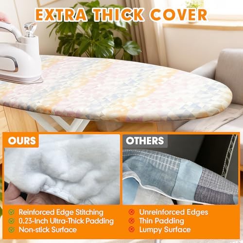 Ironing Board Cover and Pad, 18x49 Extra Wide, Scorch Resistant - Image 3