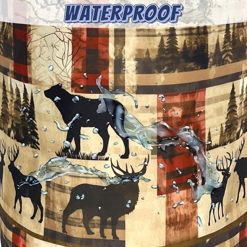 Vintage Forest Bear Laundry Basket Oxford Cloth Foldable Hamper 18.9x16.5In - Image 4
