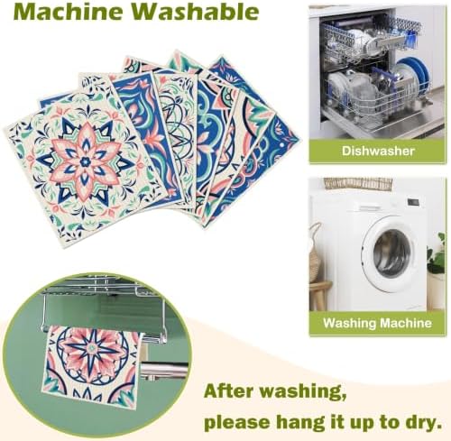 6 Pcs Swedish Paper Cloths for Kitchen, Reusable Paper Towels Washable - Image 5