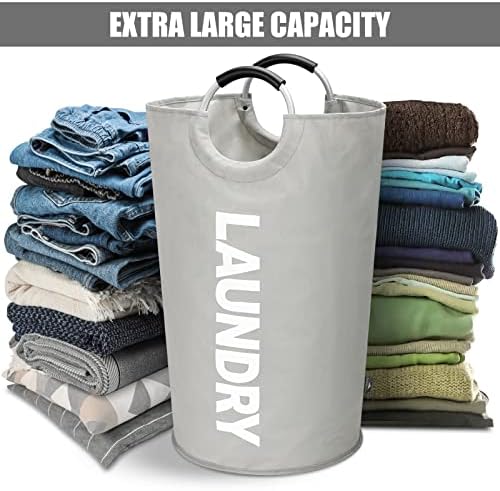 DOKEHOM 125L X-Large Laundry Basket Bag, Collapsible Tall Hamper - Image 5
