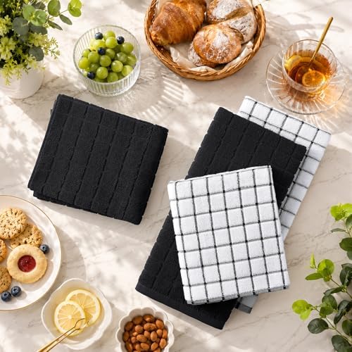 Kitinjoy Premium Kitchen Towels, Large 100% Cotton Terry 390 GSM Kitchen Hand - Image 5